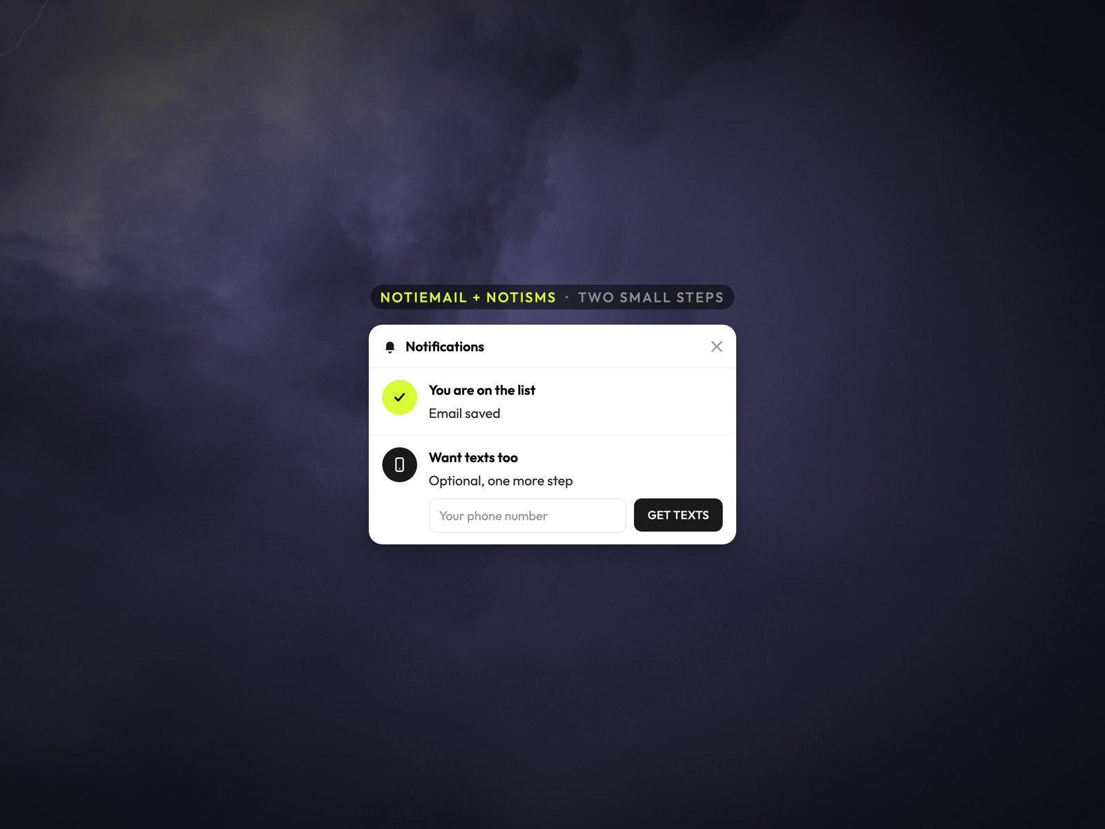 Product photograph in an Atomato on-site messaging mockup